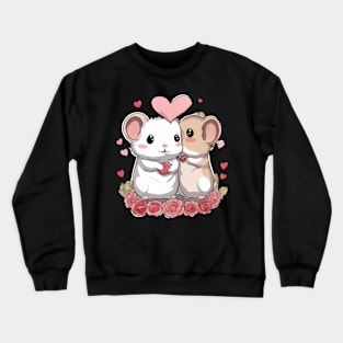 Valentine Hamster Crewneck Sweatshirt